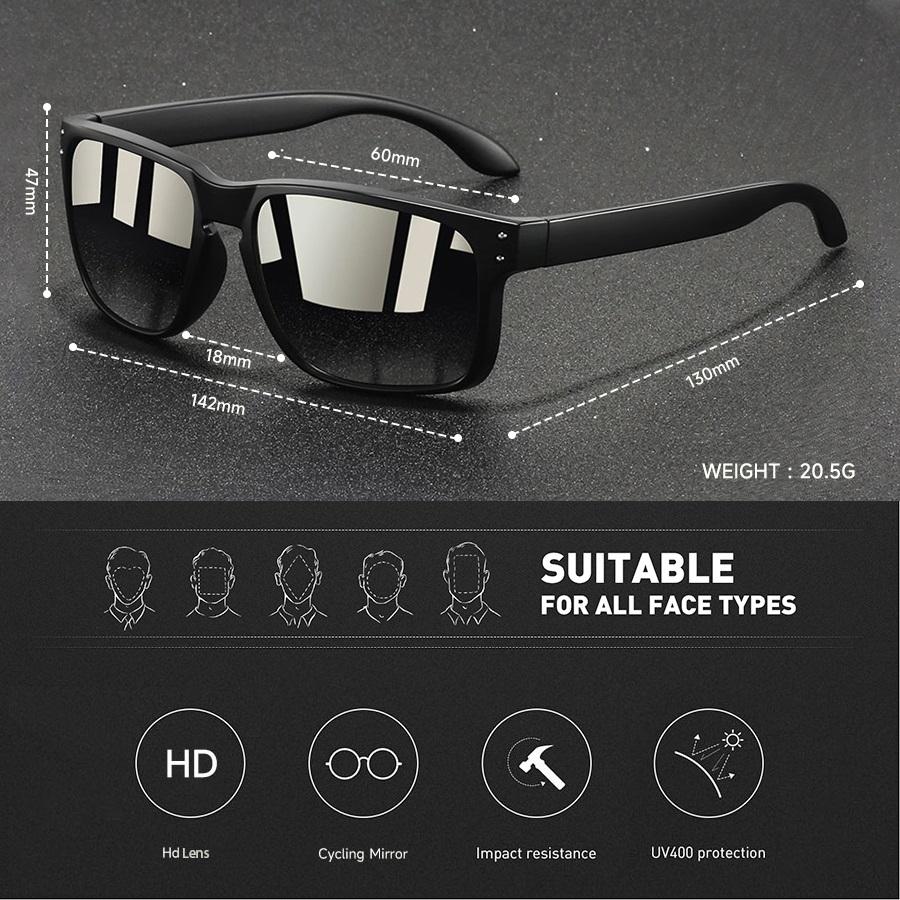 Fashion Classic Square UV400 Sunglasses Men Women Driving  Colorful Trendy Lightweight Outdoor Goggles