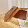 Nussbaumfarbene magnetische Holz-Taschentuchbox - Moderner chinesischer Stil für Ess- und Wohnzimmer oder Hotelnutzung