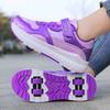 Kids 4-Wheel Roller Skates Shoes New Sneakers For Boy and Girls Outdoor sport Skating Skates Shoes With Wheels