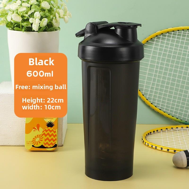 600ML Proteinpulver Shakerbecher, Milchshake-Becher, Fitness- und Sportwasserbecher mit Rührkugel, Bedruckbar