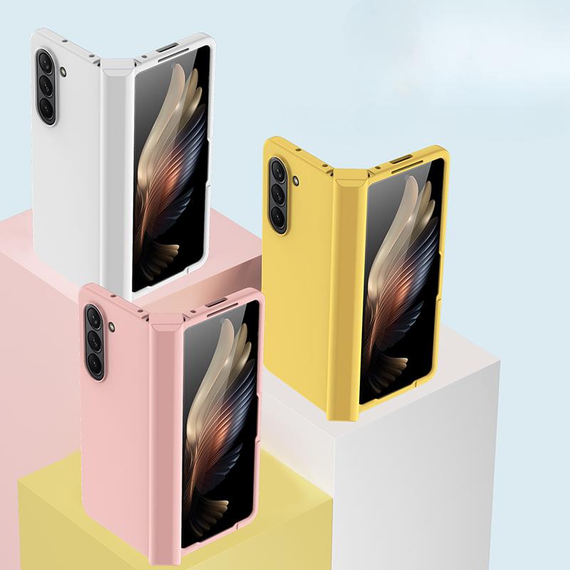 Θήκη Skin Feel για Samsung Galaxy Z Fold 6 5 4 3 Fold 5 Fold 6 Protection Αντικραδασμικό Σετ κάλυμμα μεντεσέδων 3 τεμαχίων κατά των γρατσουνιών