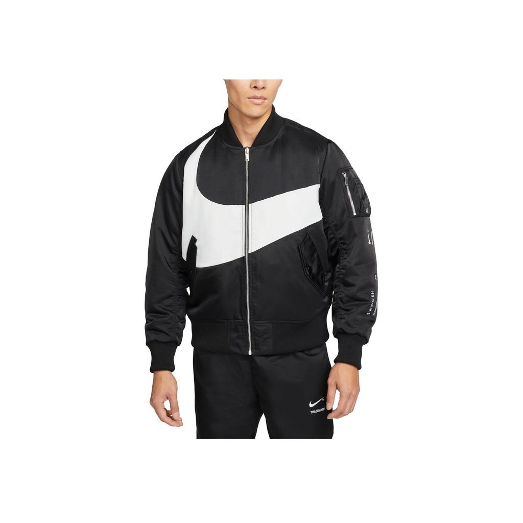 Nike Therma-Fit Synthetikfüllung Wendbare Bomberjacke Schwarz/Weiß Herren Streetwear DD6055-010
