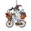 Halloween Ghost Ride Ornament with Lanyard Solar Trap Witch Hat Pumpkin Passenger Hanging Pendant Sun Catcher