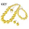 Faux Pearl Earrings Set 3Pcs/Set Imitation Pearls Jewelry Set, Adjustable Length Choker Necklace with Ear Studs Bridesmaid And Bracelet, for Weddings