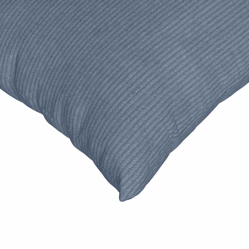 Sofa Cushions 2 Pieces Blue 50 X 30 Cm Cord Fabric