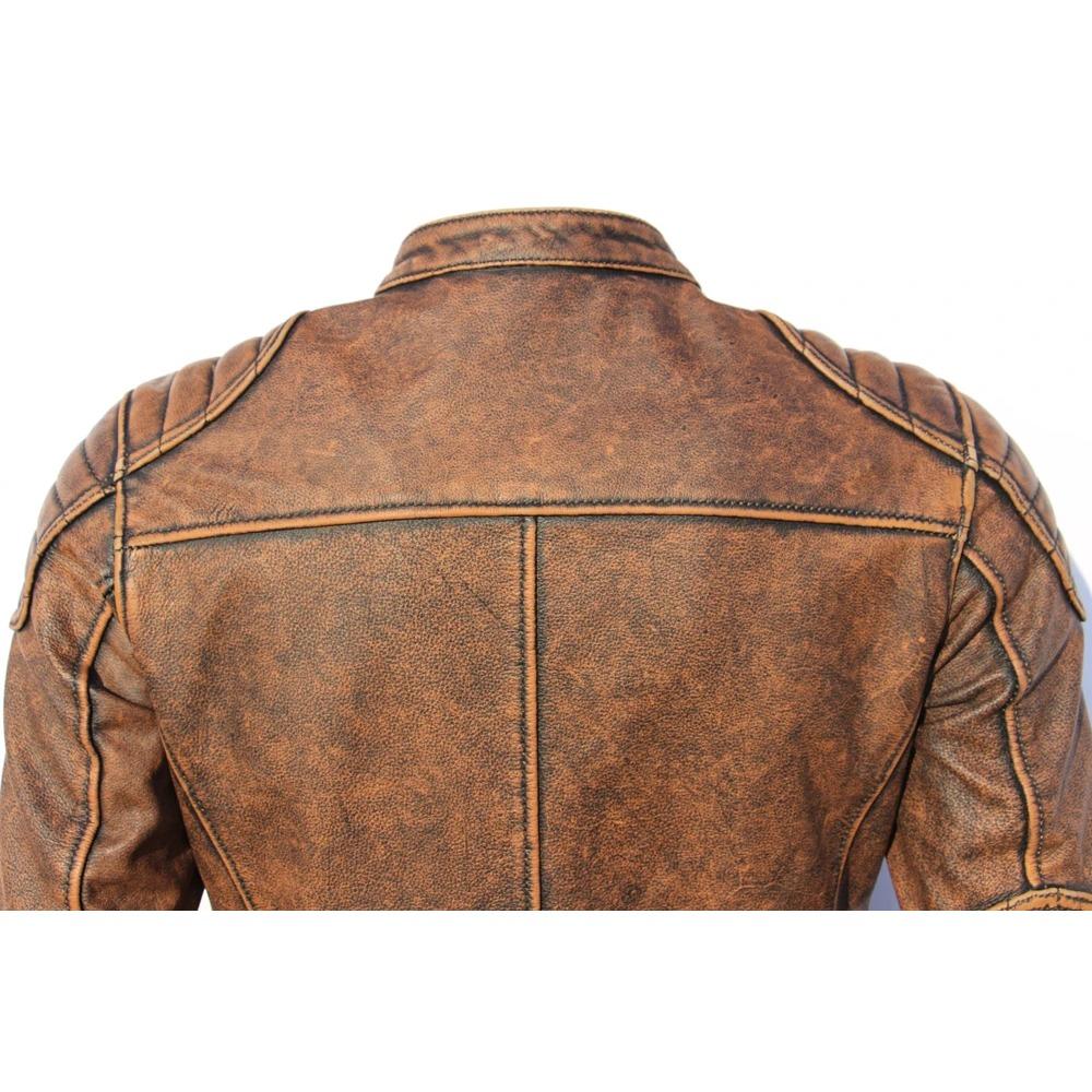 Chinesische Größe Echtes Leder Jacke Männer 100% Natürliche Rindsleder Echtes Leder Jacken Slim Fit Motorrad Jacke Mann Biker Mantel Herbst M357