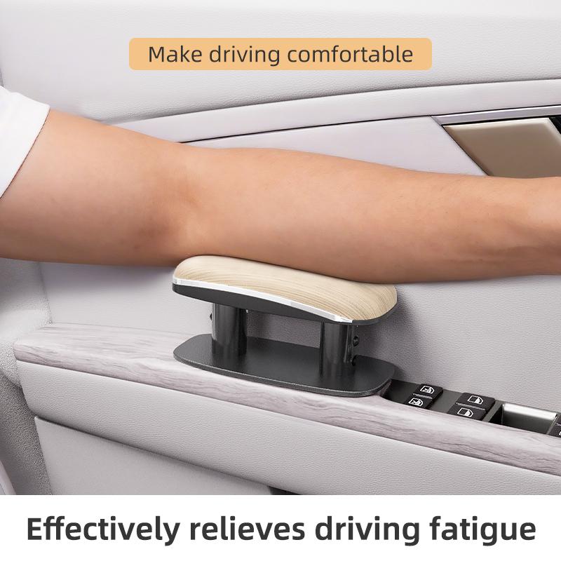 Adjustable Car Door Armrest Pad PU Leather Memory Foam Elbow Support Cushion for SUV Sedan Relieve Driving Fatigue
