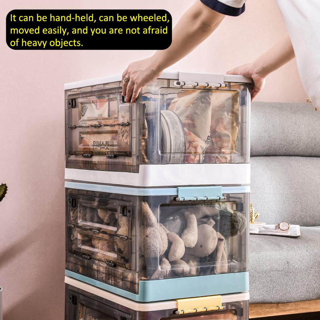 Multi-purpose Folding Storage Box Double Door Large-capacity Packing Toys Clothes Books Organizer With Cover