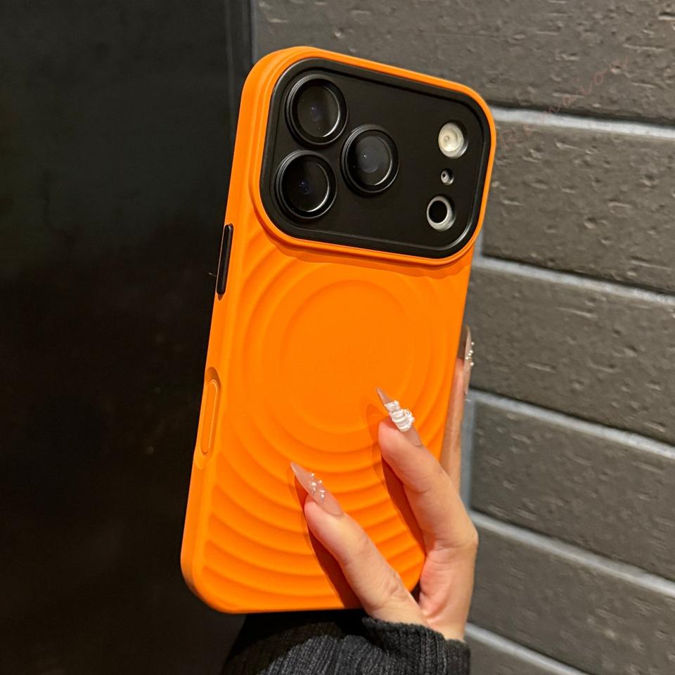 Cute Ring Magnetic Phone Case For iPhone 17 13 14 15 16 Pro Max Air Magsafe Official Big Windows Shockproof Protector Cover