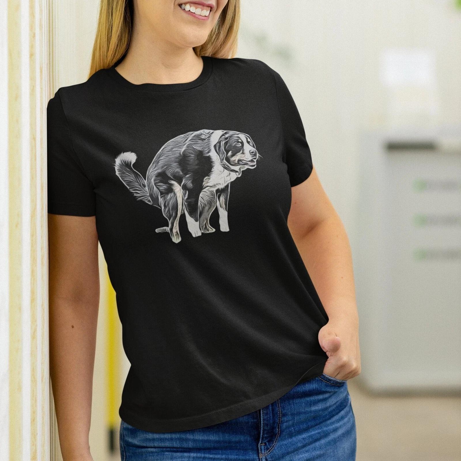 Pooping Bernese Mountain Dog Shirt, Pooping Dog 4XL