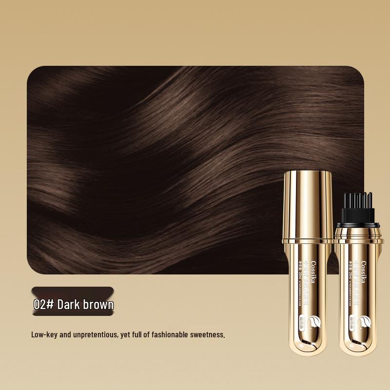 Golden Tube Hair Dye Pen with Comb – Long-lasting White Hair Concealer and Styler