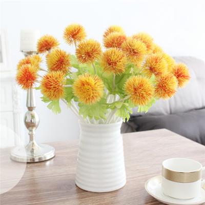 Künstliche Löwenzahnblume Plastik Dekorative Falsche Grasballblume für Hochzeit Heim Gartendekoration Weiß