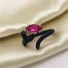 Fashion Fashion Simple Opening Niche Design Candy Color Hand Painted Enamel Drip Glazed Brass 18K Golden Index Finger Ring