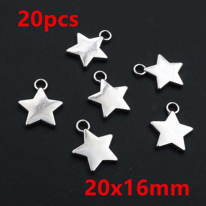 10-50pcs Alloy Metal Star Charms Pendant for Necklace Bracelet Earrings DIY Jewelry Making Accessories Findings Crafts