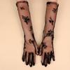 2026 Mid-Length Black Lace Vintage Wedding Dress Gloves for Photography