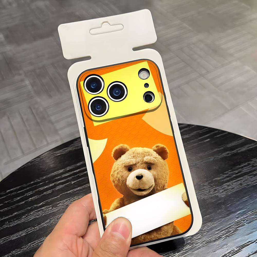 

T-Ted B-Bear Phone Case For IPhone 17 Air 16 E Pro Max 15 14 13 Mini 12 Pro 11 Max Plus Black Soft Shell iPhone 13ProMax