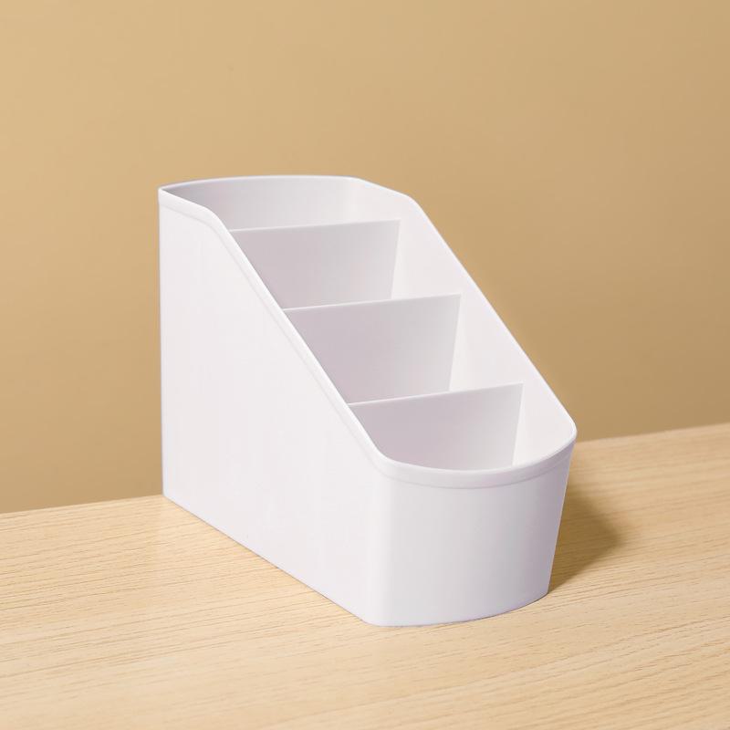 

Модный настольный ящик для хранения вещей: 4-я сетка для косметики для общежития и 5-я сетка для разных предметов. Four-grid белый