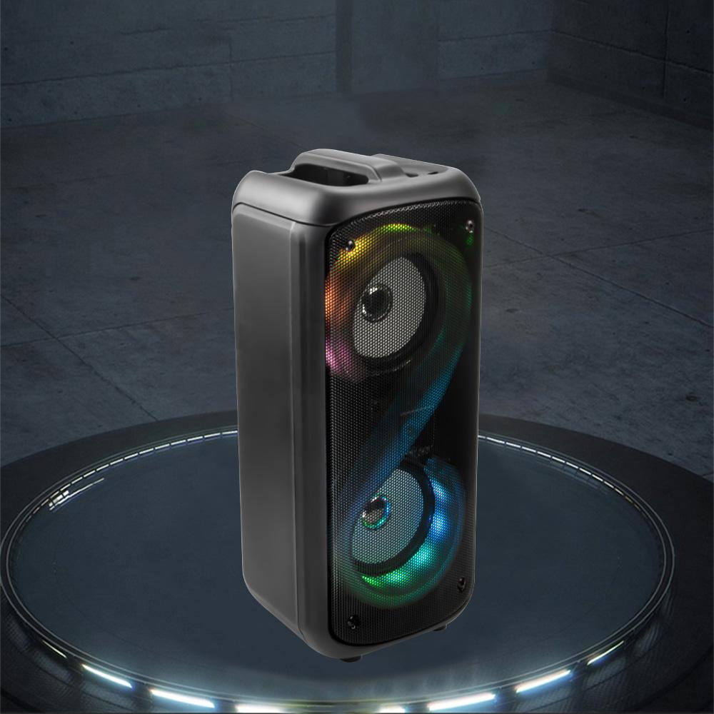 

Портативный беспроводной BT Big Partybox 100 Вт Бумбокс с дистанционным управлением Пламя Светодиодный свет Звук Бас DJ Караоке