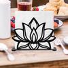 Strong Iron Tabletops Tissue Holder with Not Slip Base Modern Metal Napkin Stand for Restaurant Hotel & Homes Kitchen Use