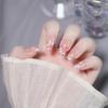 24Pcs Dark Butterfly Black Press On Nails Full Cover Fake Nail Tips Cute Girl False Nail Art Set