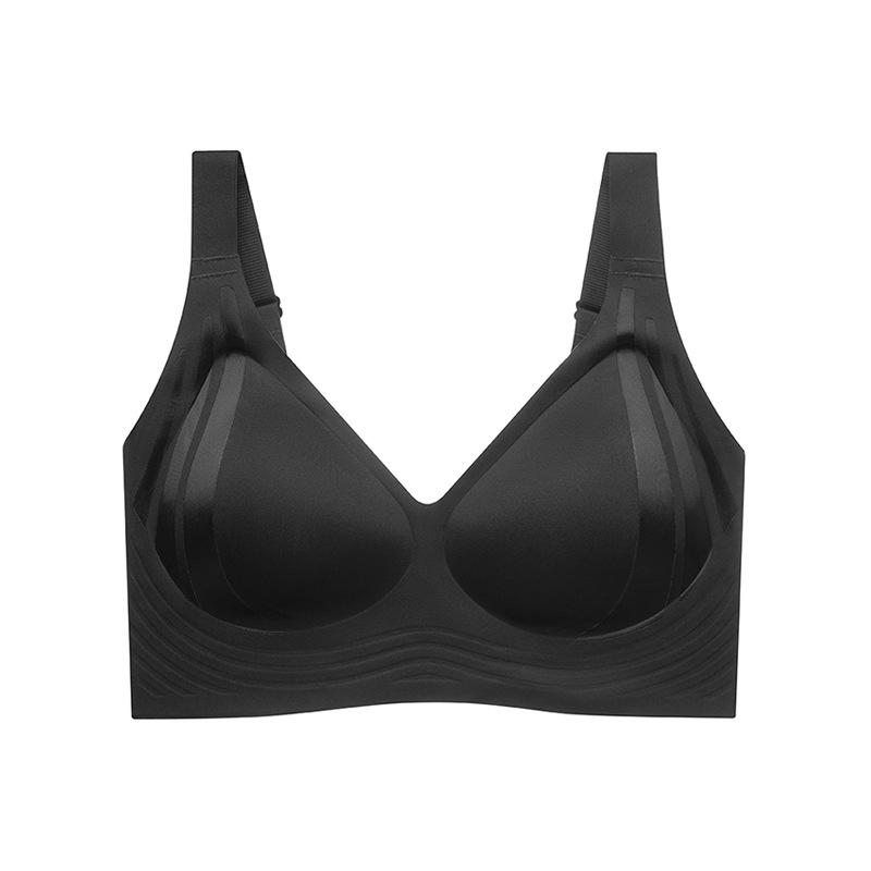 Seamless V-Neck Minimizer Bra: Wide-Strap, Plus-Size, Jelly EF Cup