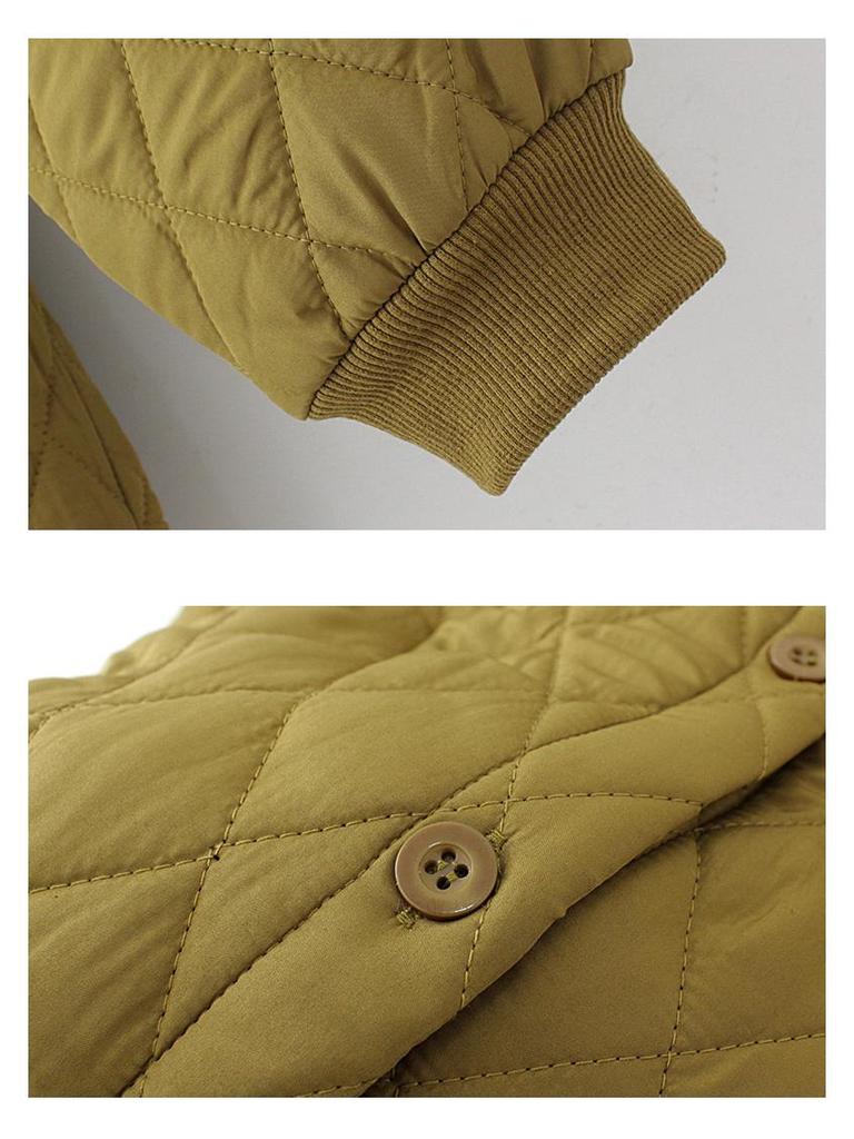 Plus Size Lightweight Cotton Padded Jacket for Autumn/Winter - Middle-Aged & Elderly Women's Outerwear