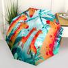 1pc Giraffe Forest Automatic Open/Close Umbrella with Folding Feature Compact Travel Umbrella, Lightweight Design, for Commuting001
