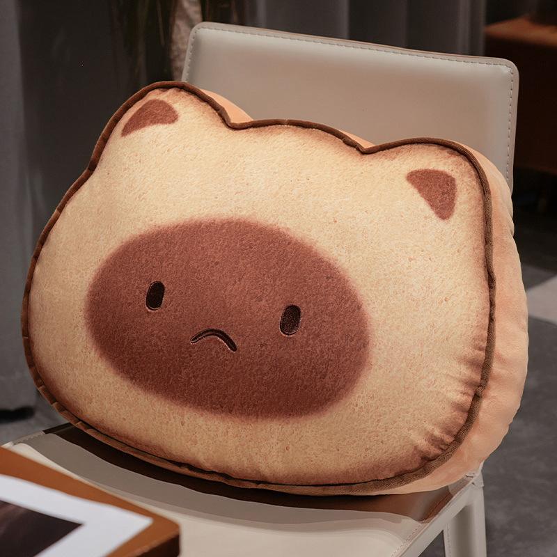Cartoon Toast Capybara Hüftplüschtier Kätzchenpuppe Heimsofa Kissen Kissen Mädchen Stoffpuppe