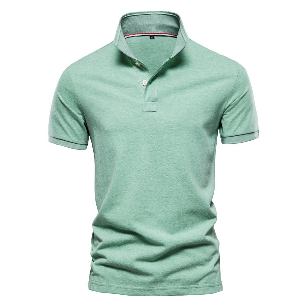 Solid Business Social 100% Cotton Polo Shirt For Men Casual Basic Polo Shirts Summer Quality Tops Men Short Sleeve Mens Polos