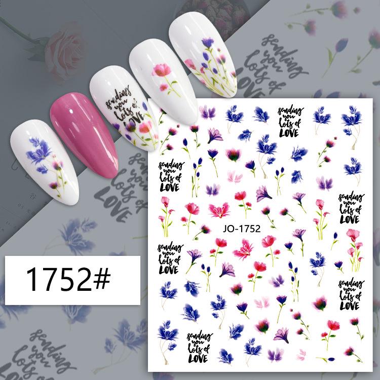3D Colorful Flower Nail Art Stickers - Sunflower & Rose Self-Adhesive Decals