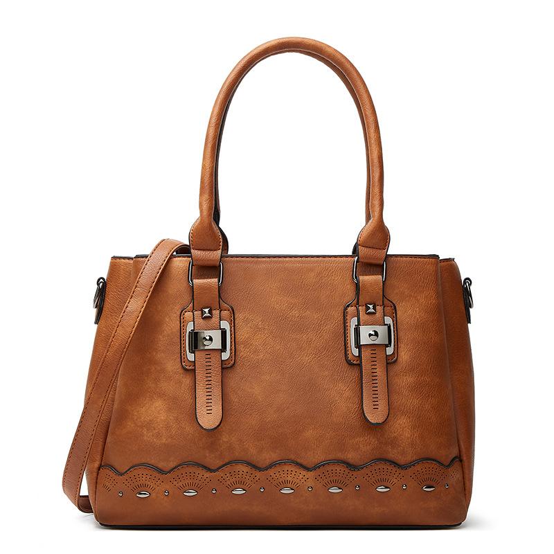 

Женская новая модная универсальная сумка через плечо 34cm*14cm*26cm коричневый