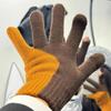 Touchscreen Gloves Korean Style Color Block Fingerless Cute Knitted Fleece Lined Thick Warm Winter Windproof Gloves