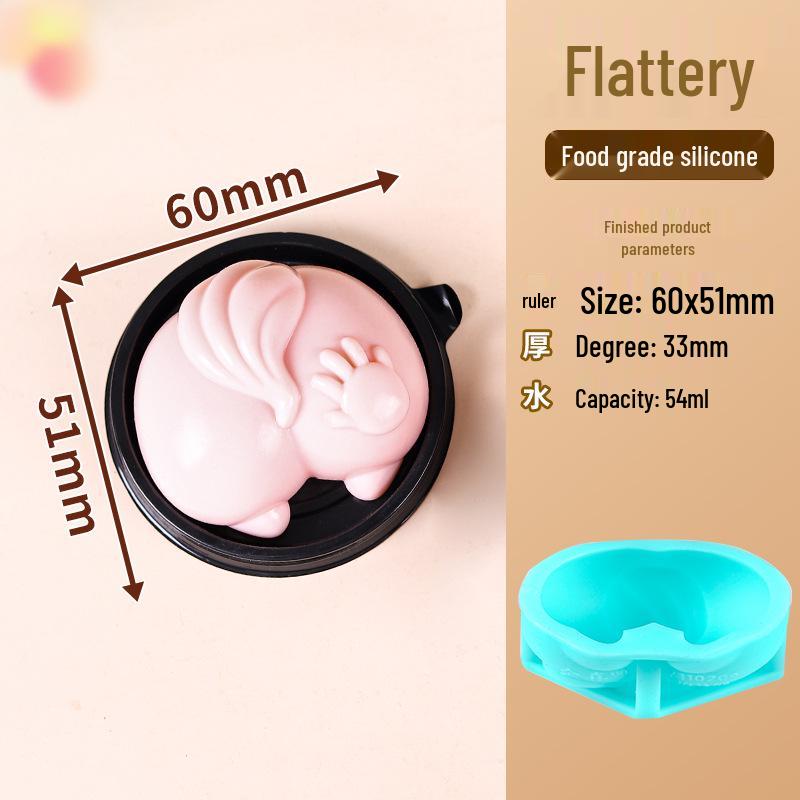 

3D Cartoon Horse Mold Jelly Food-Grade Silicone for Pudding, Mousse, Fruit, and White Jelly.