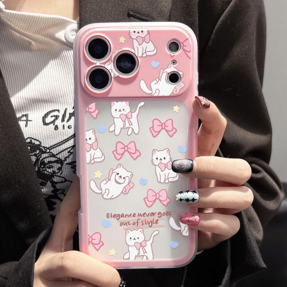 Applicable To iPhone17Pro Kitten Bow 2-in-1 Mobile Phone Case Apple 16 Niche 15 Hair Factory