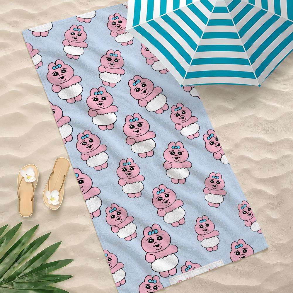 O-opanchu anime cute U-usagi Towel Towel Soft Pool Gift For Travel Gym Shower Camping Quick Dry Sports Large Beach Towels