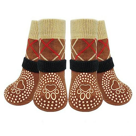 Cross-Border Non-Slip Breathable Dog Socks for Medium & Large Breeds - Golden Retriever Outdoor Paw Covers