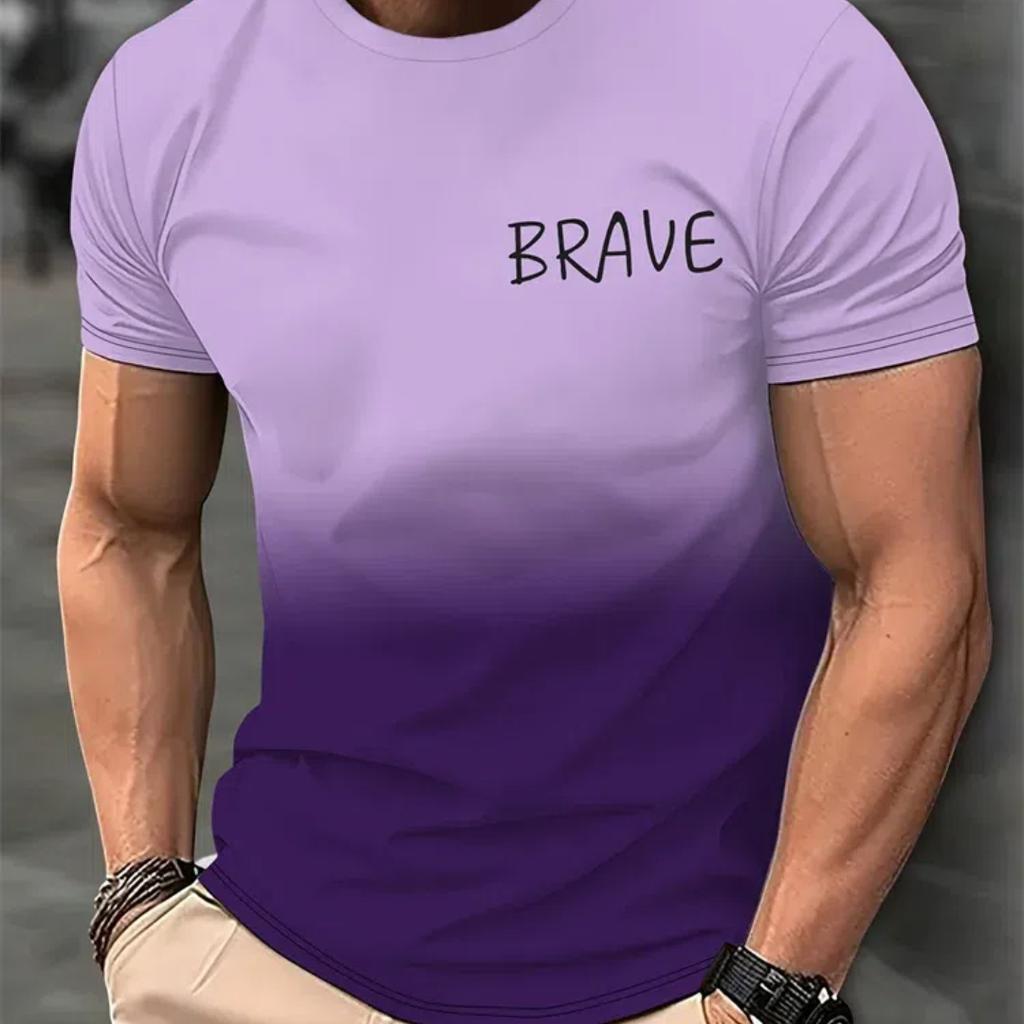 Mens Casual T Shirt Variegated Print T Shirt King Fitness Shirt Oversized Short Sleeve Tops Boys Tops Vintage Mens T Shirts