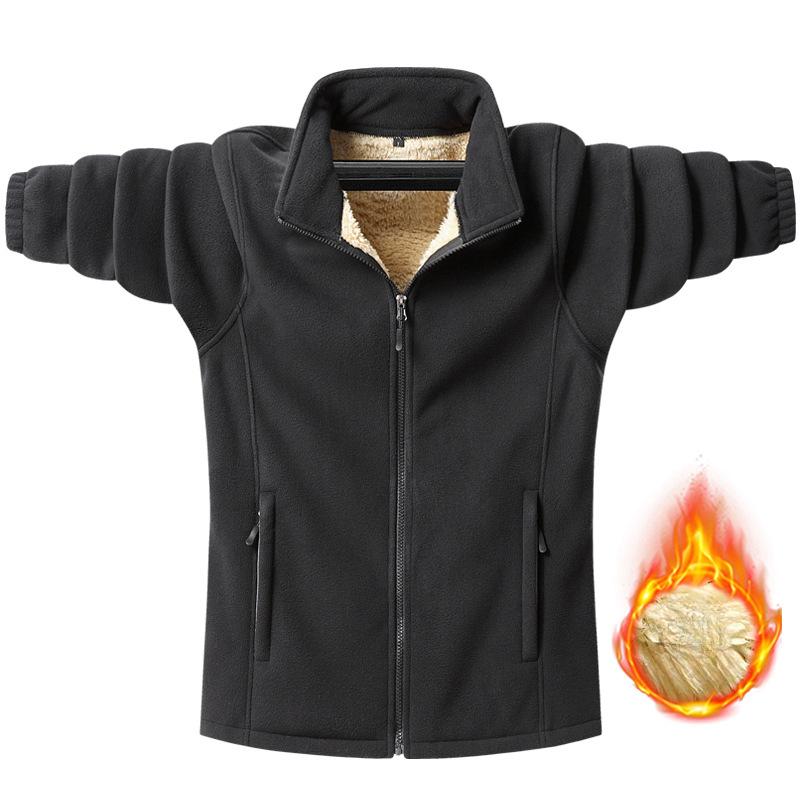 Плюс размер 8XL пары зимняя флисовая куртка мужская тактическая флисовая куртка для кемпинга женская мода теплая 3XL чёрный 2615₽