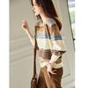 Demana Women's Striped Color-block Knit Sweater