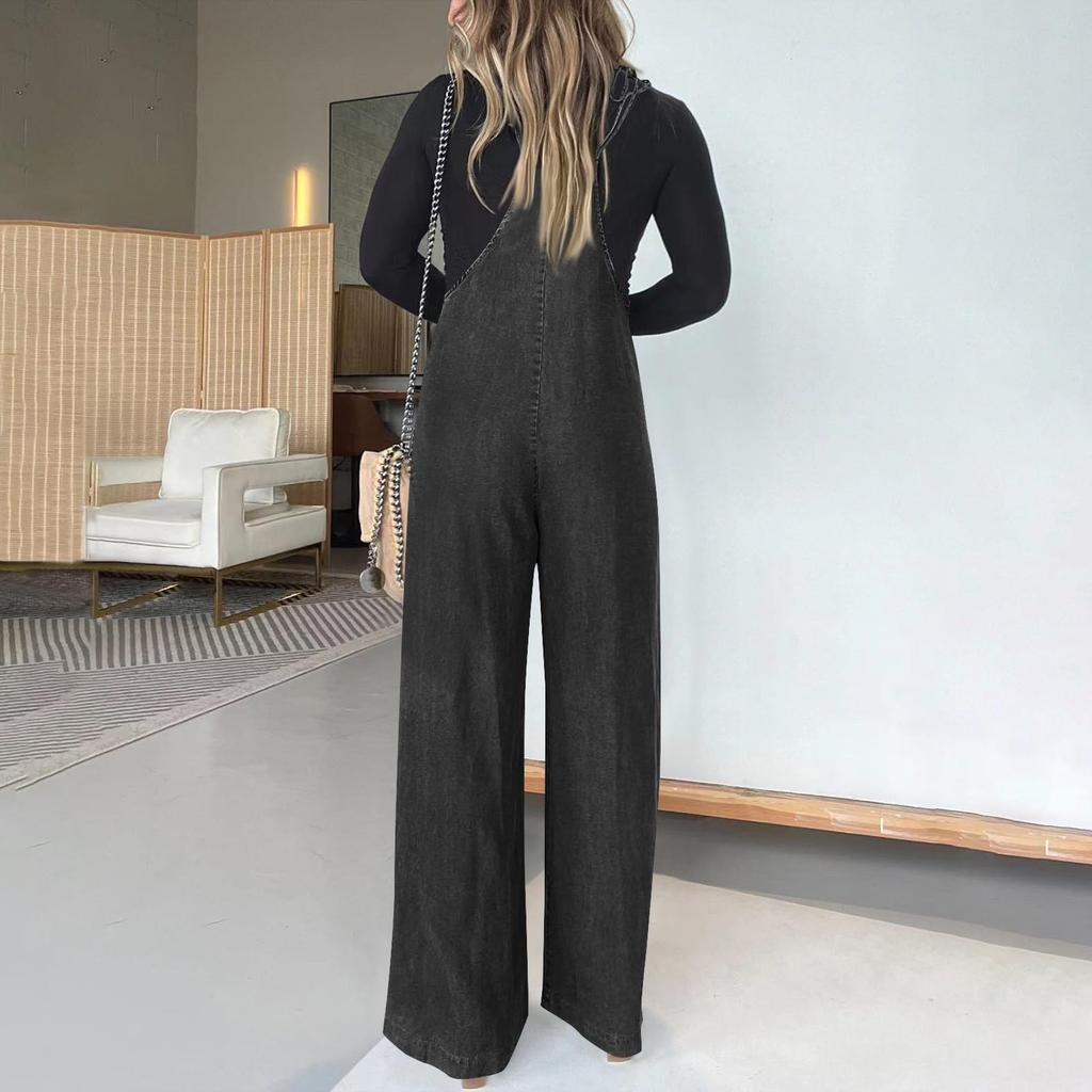 Casual Jumpsuits For Women Overalls Rompers Summer Outfits With Pockets