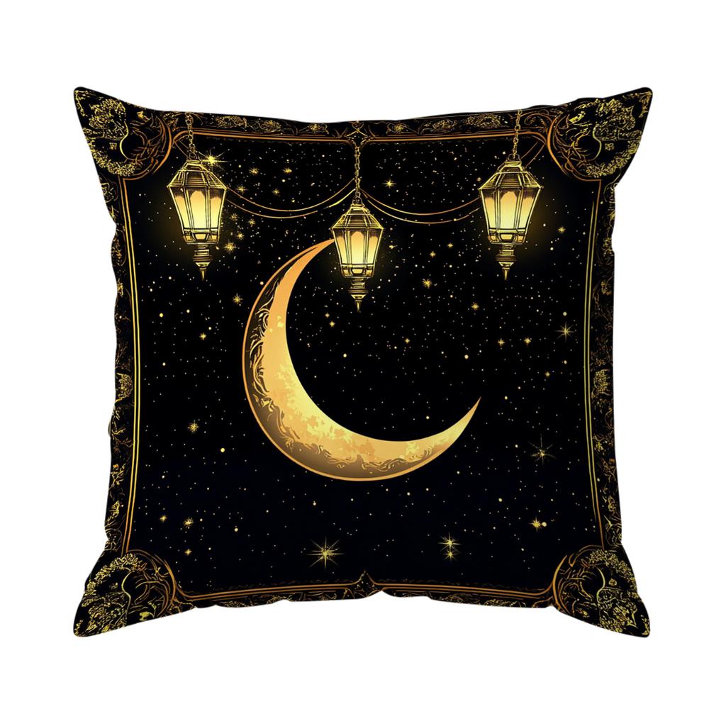 Moon Star Of Ramadan Pillowcase Printed Polyester 40/45/50Cm Throw Pillowcover Decorative Sofa Cushion Pillowslip Home Decor