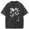 Skull Black T Shirt Hip-Hop Men T-shirt Dark Wind Style Black Tops Harajuku Y2k Vintage Streetwear Men's Clothing Tops