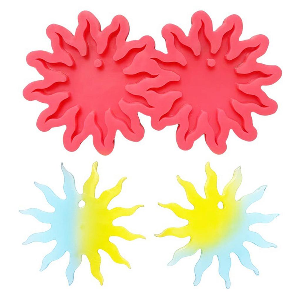 Mondblatt-Ohrring-Harzformen, Schmuck-Epoxidharz-Silikonform für Halsketten, Ohrringe, Schlüsselanhänger, Anhänger, Basteln