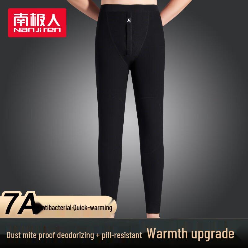 

Nanjiren Men s Thick Thermal Fleece-Lined Pants with Wool Knee Protection 2XL (150-170 lbs)