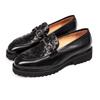 Fashion Men's Wedding Party Dress Shoes Genuine Leather Handmade Python Pattern Metal Button Loafers Casual Business Formal Shoes Men