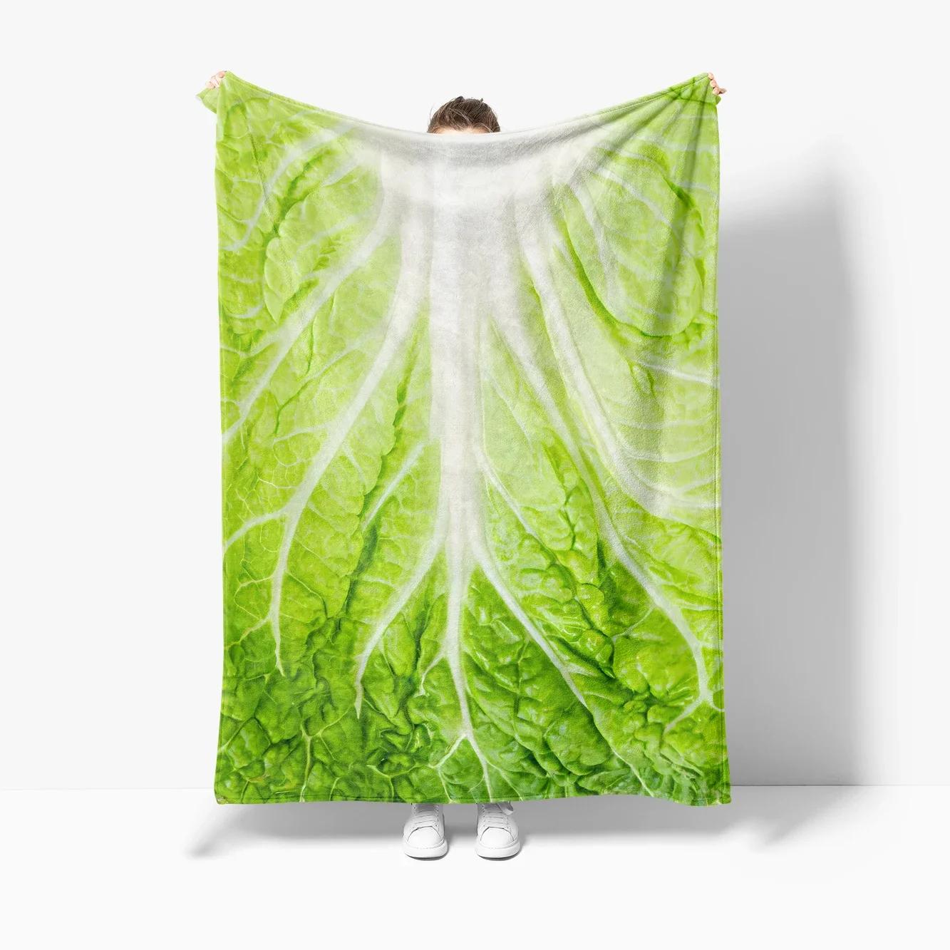 Soft Cabbage Blanket Funny Novelty Throw for Cozy Comfort on Sofa or Bed Home Textile 100cm x 150cm