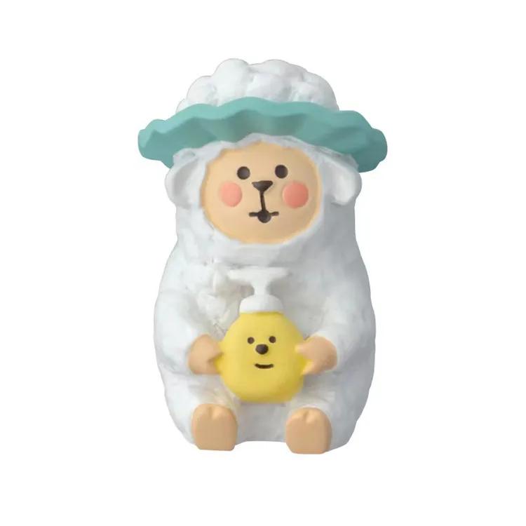 

Grocery Zakka peach Grapefruit Bath Series Cat Resin Hot Spring Lemon Ornaments Item Tabletop Miniature Crafts Resin Shoot Scene s