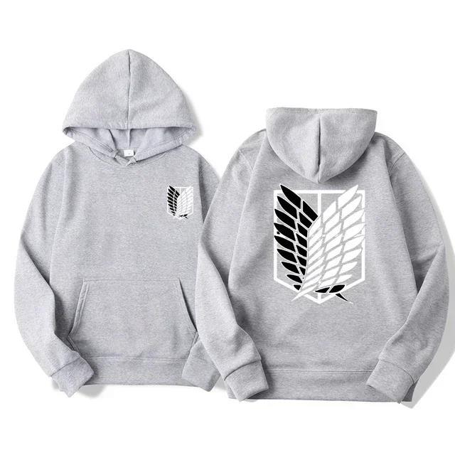 Bluza z nadrukiem w stylu anime Attack On Titan Zestaw dla mężczyzn i kobiet