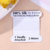 2# 0.45Mm 10Szt./Worek Ręcznie Robiony 100% Naturalny Jedwabny Sznurek Lina Z Nawlekaną Jedwabną Nicią Igła Końcówka Jedwab Do Tworzenia Biżuterii DIY