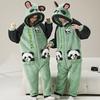 Couples Flannel Dinosaur Onesie Winter Warm Hooded Sleepwear Men Women